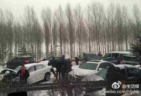 车主指南：哈尔滨至大庆高速超40辆车连环相撞